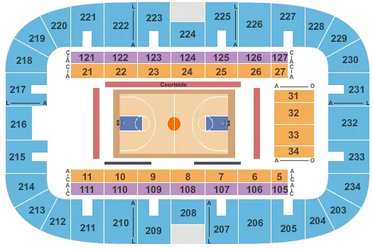 BASKETBALL Seating Map Seating Chart