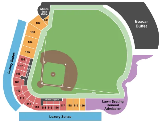 BASEBALL Seating Map Seating Chart