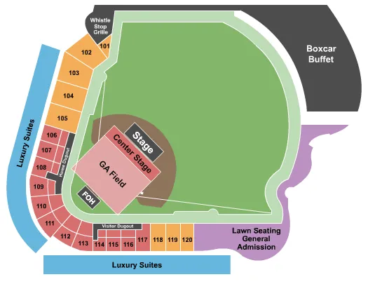 JAKE OWEN Seating Map Seating Chart