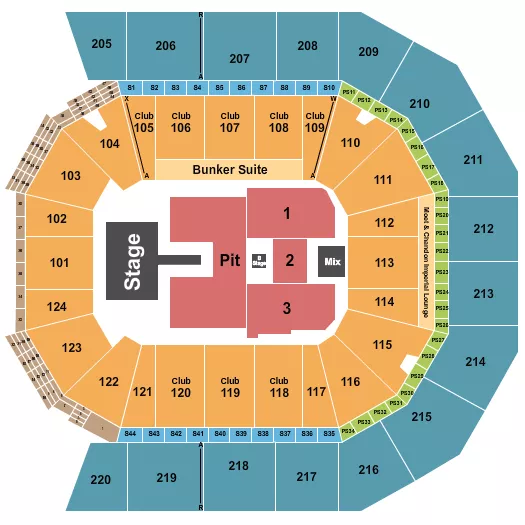 ALEX WARREN Seating Map Seating Chart