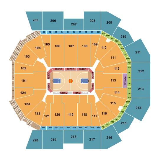 BASKETBALL NBA Seating Map Seating Chart