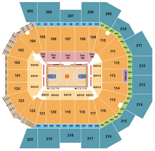 BASKETBALL Seating Map Seating Chart
