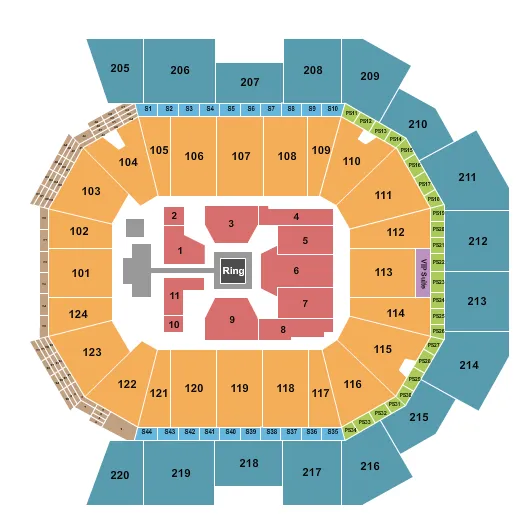 BOXING Seating Map Seating Chart