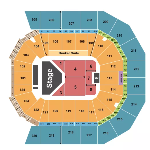 ENDSTAGE 7 Seating Map Seating Chart