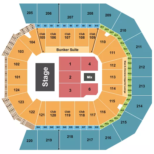 ENDSTAGE FLR 1 6 Seating Map Seating Chart