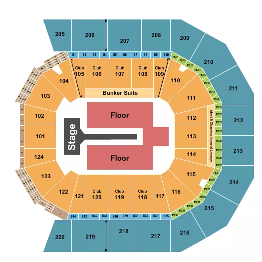FLORENCE AND THE MACHINE Seating Map Seating Chart