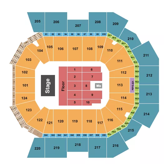 FLR GA FLR RSV 1 10 Seating Map Seating Chart