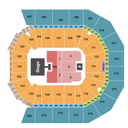 JASON ALDEAN Seating Map Seating Chart