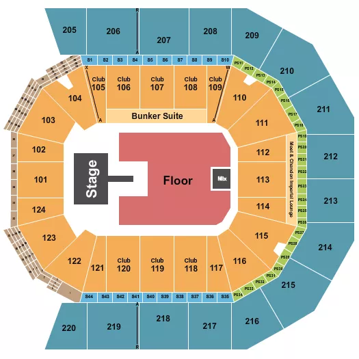 KEN CARSON Seating Map Seating Chart