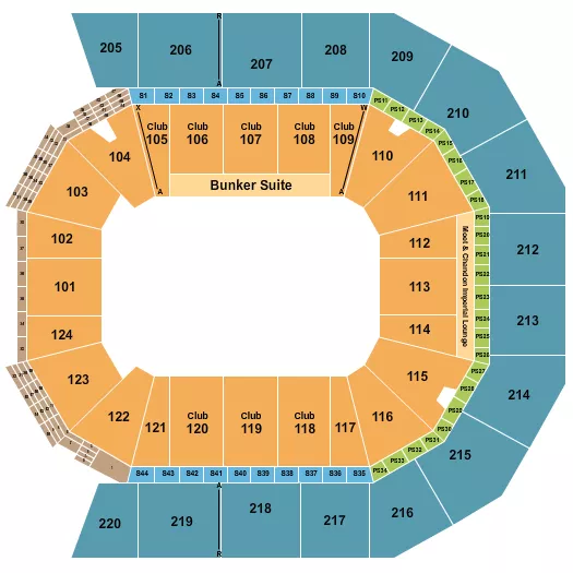 RODEO Seating Map Seating Chart