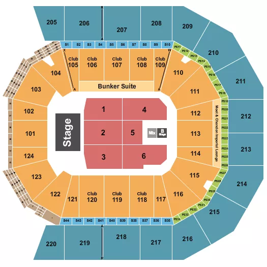 PENTATONIX Seating Map Seating Chart