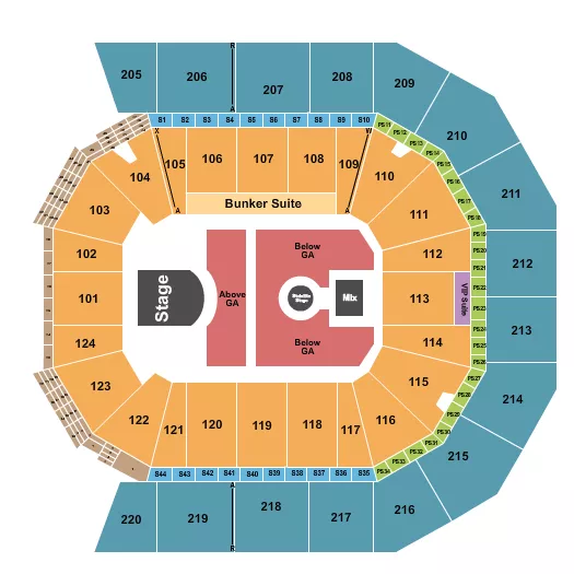 PHOEBE BRIDGERS Seating Map Seating Chart