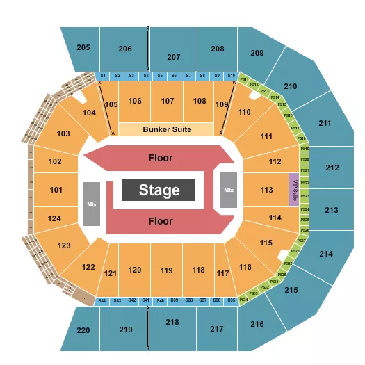 ROD WAVE Seating Map Seating Chart
