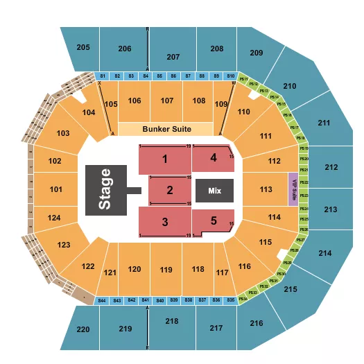 SMASHING PUMPKINS Seating Map Seating Chart