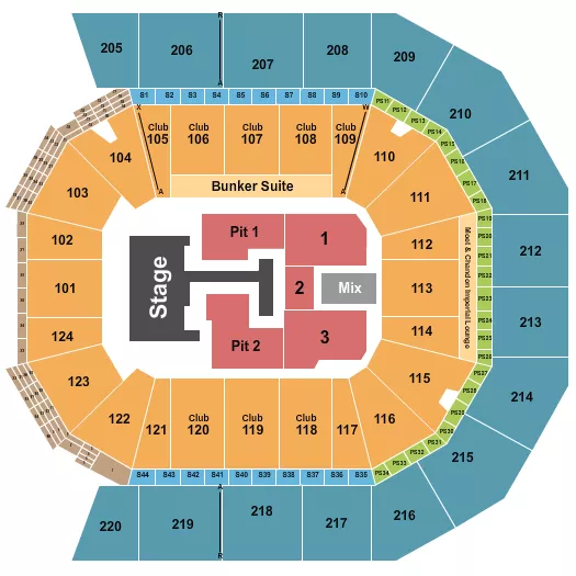 TEDDY SWIMS Seating Map Seating Chart