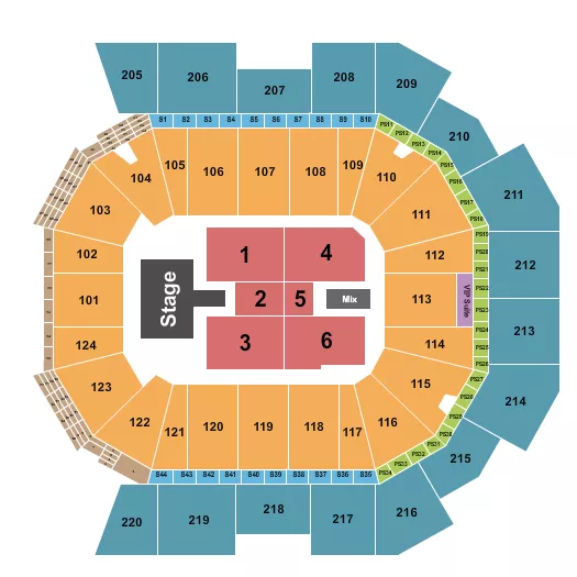 WU TANG CLAN Seating Map Seating Chart
