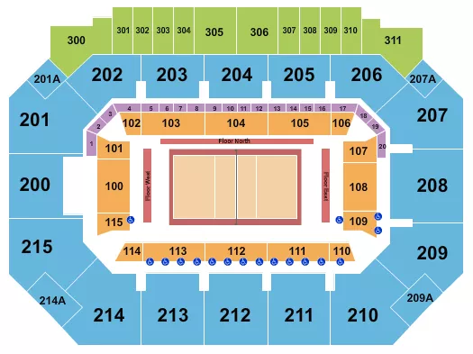 VOLLEYBALL Seating Map Seating Chart