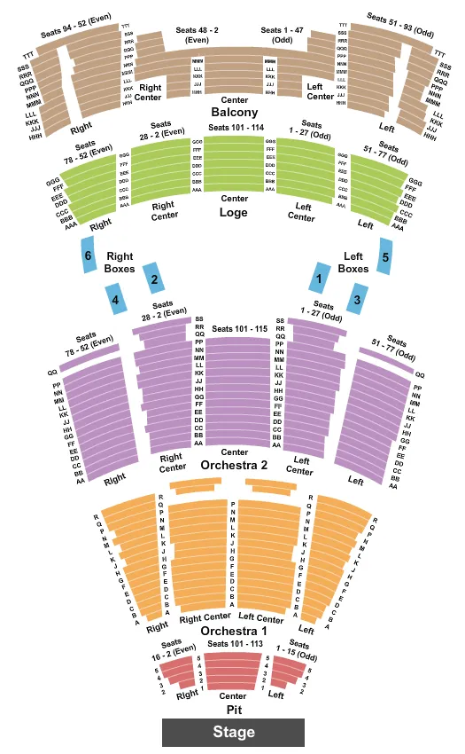 ENDSTAGE PIT Seating Map Seating Chart