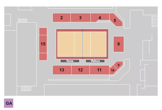 VOLLEYBALL Seating Map Seating Chart