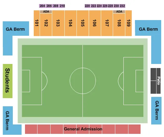 SOCCER Seating Map Seating Chart