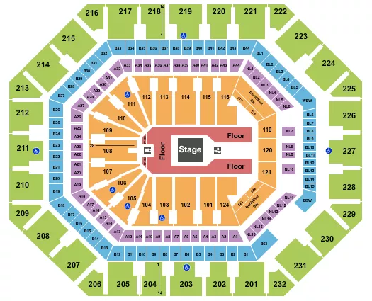 FORREST FRANK Seating Map Seating Chart