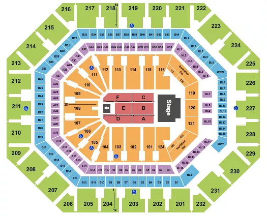 LIONEL RICHIE Seating Map Seating Chart