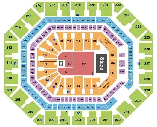 THE NEIGHBOURHOOD Seating Map Seating Chart