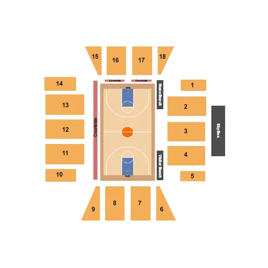 BASKETBALL Seating Map Seating Chart