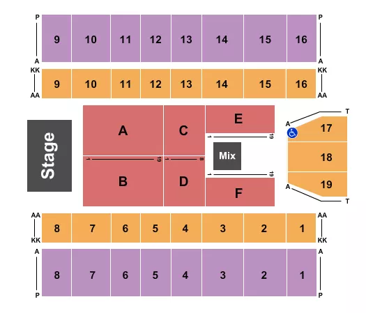 CROWDER 2 Seating Map Seating Chart