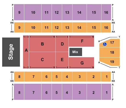 ENDSTAGE 6 Seating Map Seating Chart