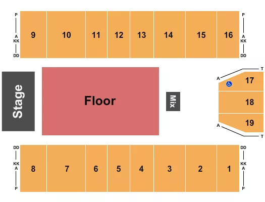 ENDSTAGE GA FLOOR 3 Seating Map Seating Chart
