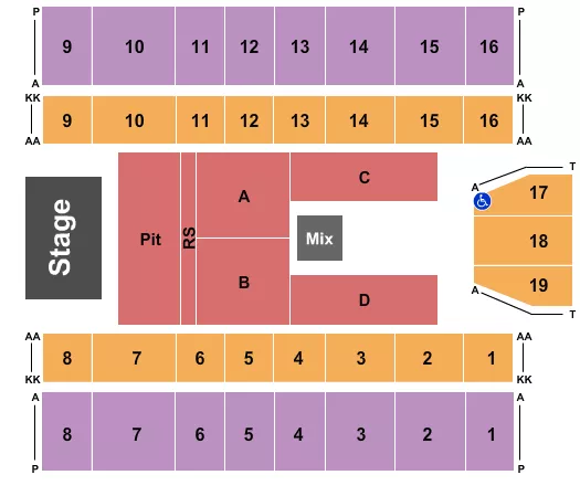 ENDSTAGE GA PIT Seating Map Seating Chart