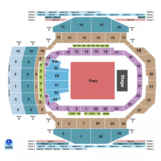 MOVISTAR ARENA MADRID RUFUS DU SOL Seating Map Seating Chart