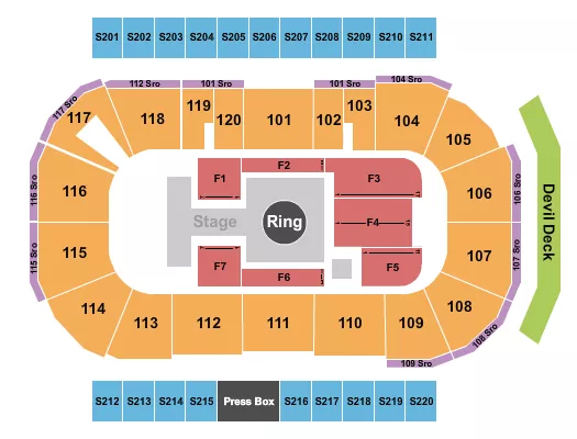 WRESTLING 2 Seating Map Seating Chart