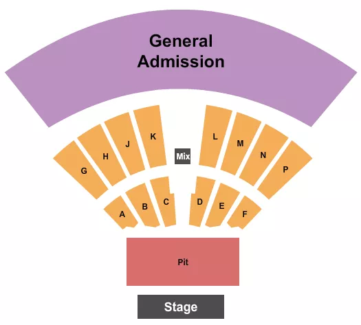 MYSTIC LAKE AMPHITHEATRE PRIOR LAKE ENDSTAGE PIT Seating Map Seating Chart