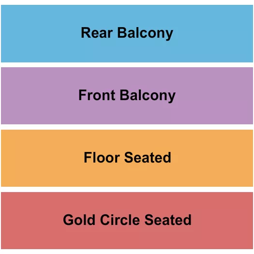GLD CRCL FLOOR FRONT REAR BALC Seating Map Seating Chart