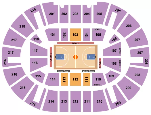 BASKETBALL WOMEN Seating Map Seating Chart