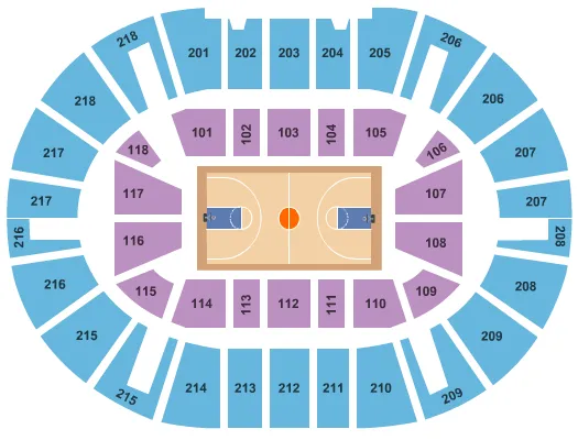 BASKETBALL Seating Map Seating Chart