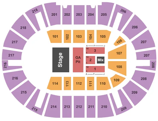 LITTLE BIG TOWN Seating Map Seating Chart