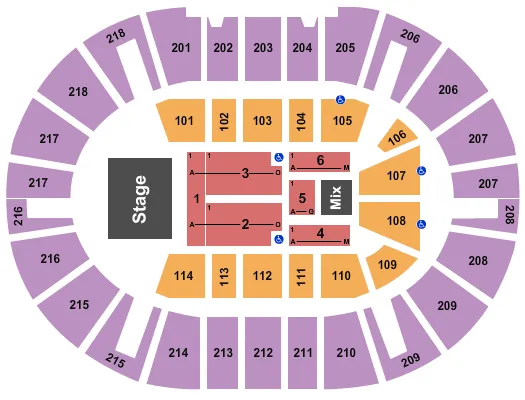 TREVOR NOAH Seating Map Seating Chart