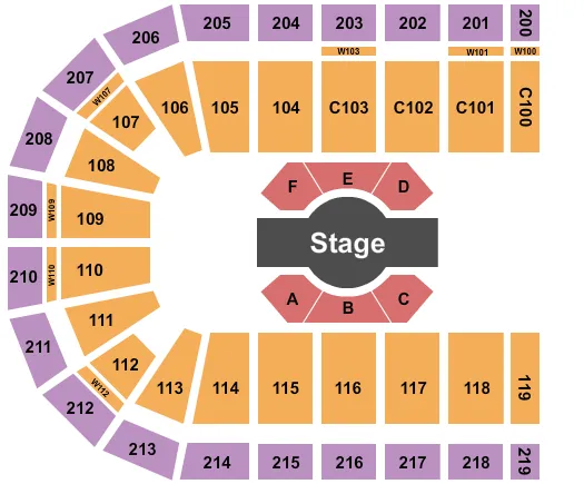 CIRQUE CORTEO Seating Map Seating Chart
