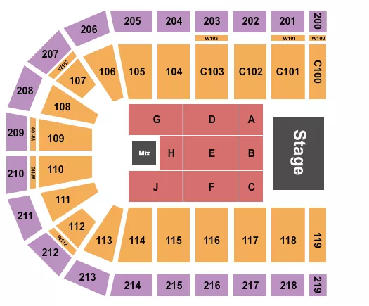 ENDSTAGE 4 Seating Map Seating Chart