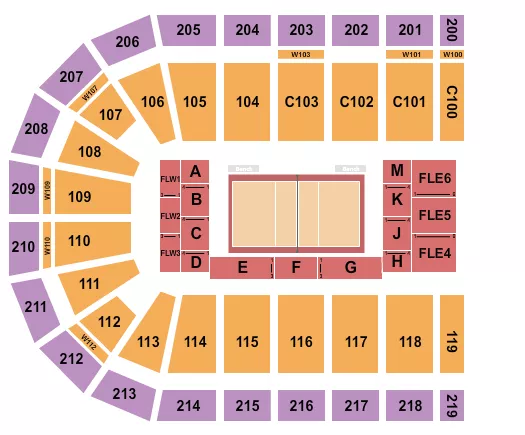 VOLLEYBALL Seating Map Seating Chart