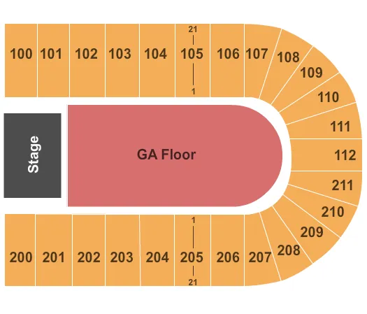 ENDSTAGE GA Seating Map Seating Chart