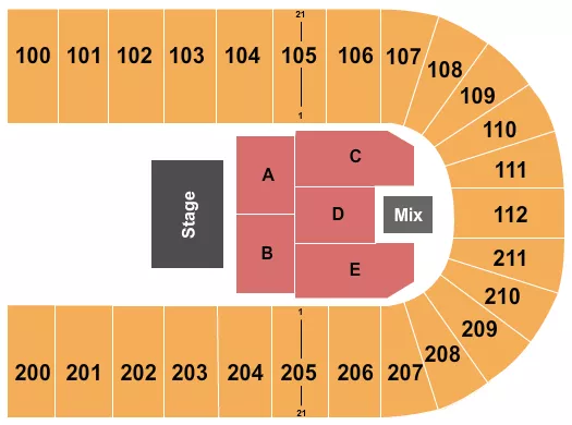 ENDSTAGE 2 Seating Map Seating Chart