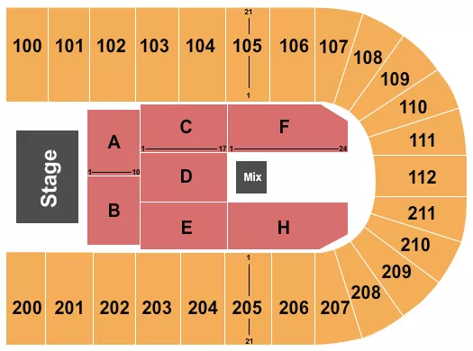 ENDSTAGE 5 Seating Map Seating Chart