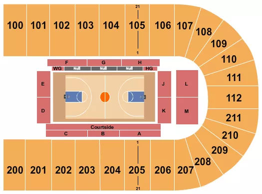 BASKETBALL GLOBETROTTERS Seating Map Seating Chart