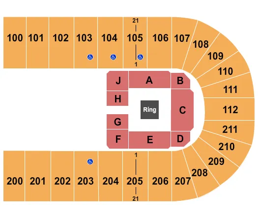 RING OF HONOR WRESTLING Seating Map Seating Chart