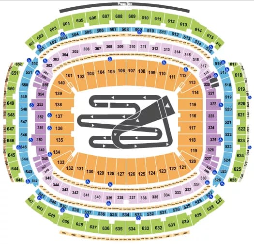 AMA SUPERCROSS CHAMPIONSHIP Seating Map Seating Chart