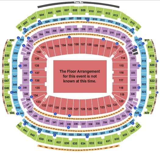 GENERIC FLOOR ROWS Seating Map Seating Chart